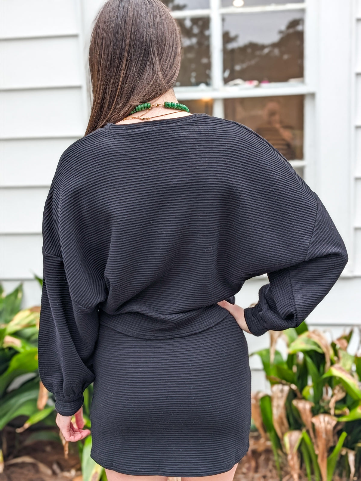Crew Neck Dolman Sleeve Top