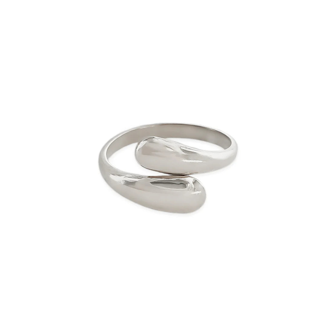 Water Resistant Overlap Tear Drop Simple Ring
