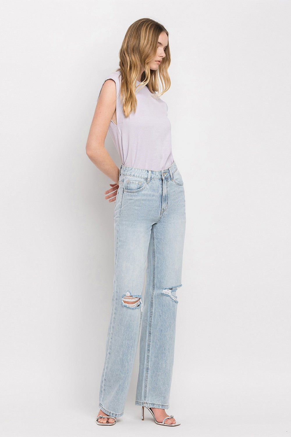 *FINAL SALE*Vervet by Flying Monkey 90'S Vintage Super High Rise Flare Jeans