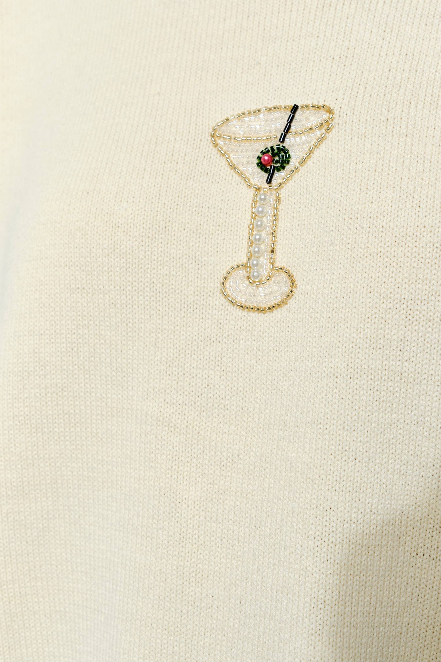 Sora Martini Bead Sweater- Trendy, Fun, Cozy