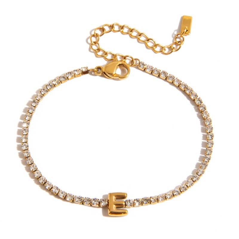 18K Stainless Steel Initial Bracelets