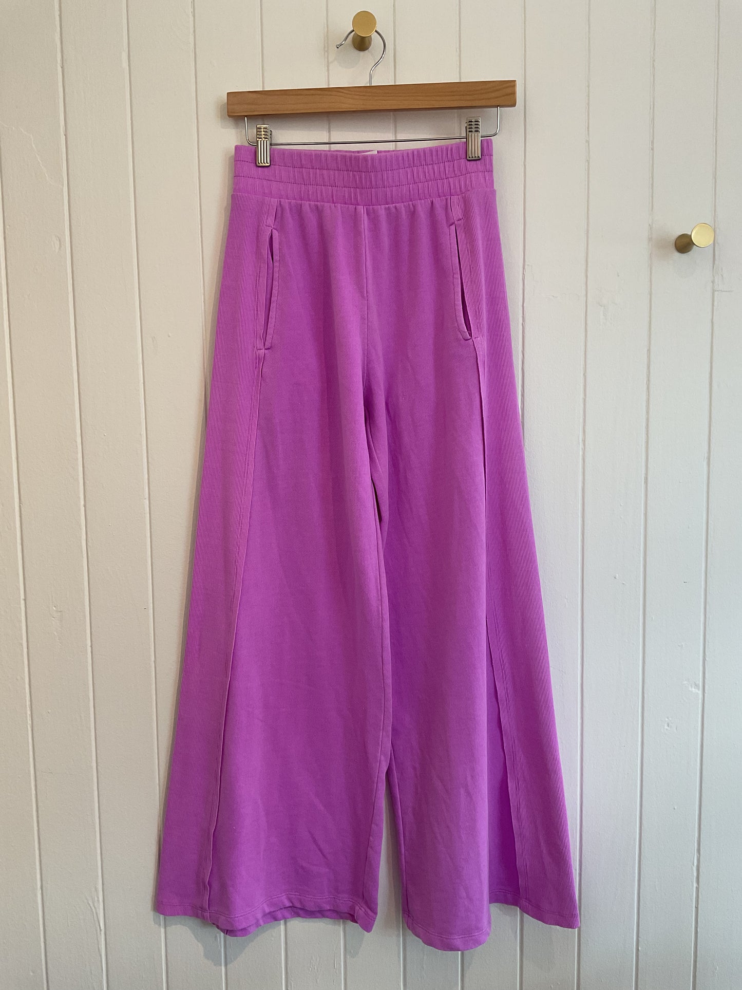 Mineral Wash Flared Sweat Pants with Pockets