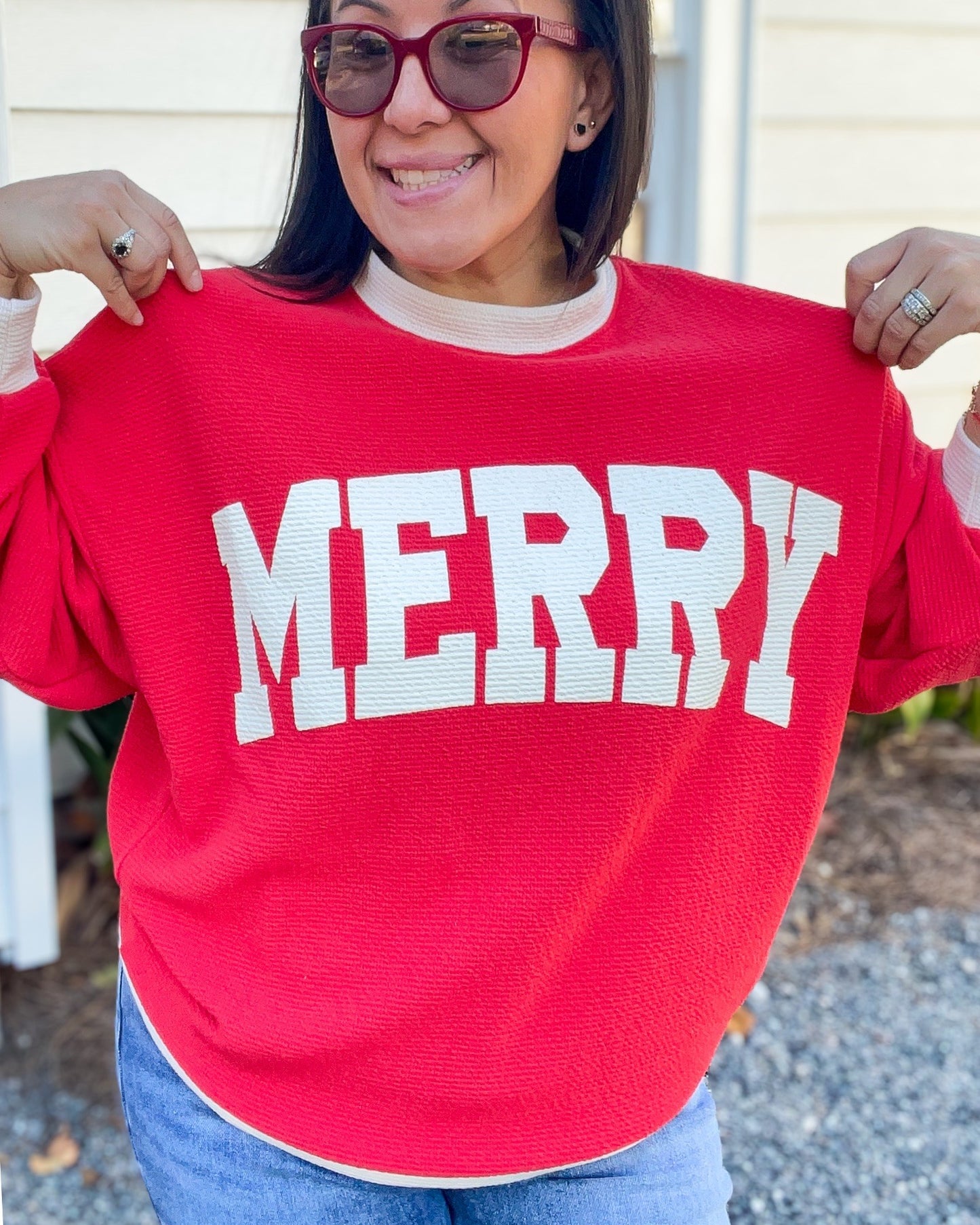 Merry Ringer Cloudy Knit Sweatshirt