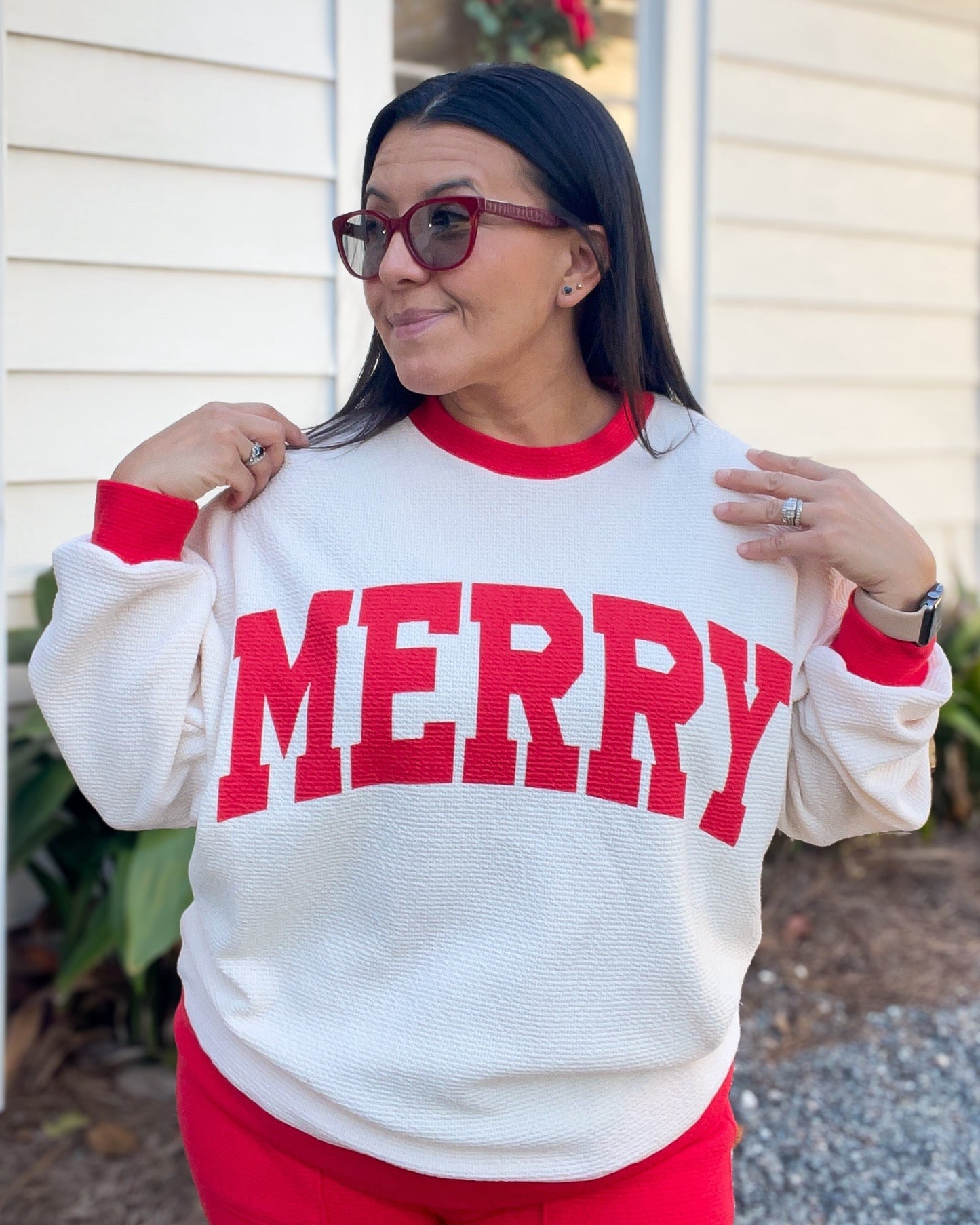 Merry Ringer Cloudy Knit Sweatshirt