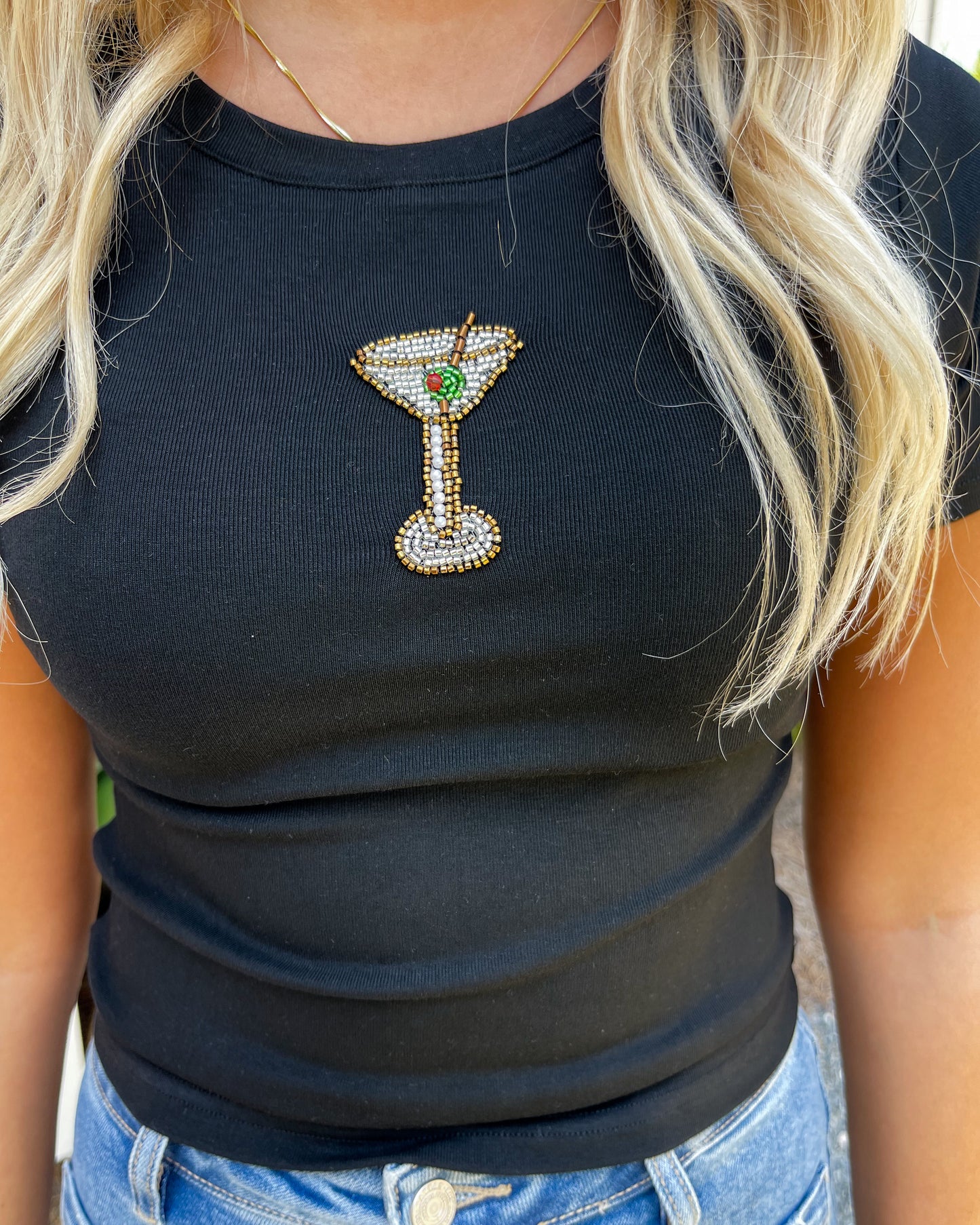 Gemma Martini Beaded Tee