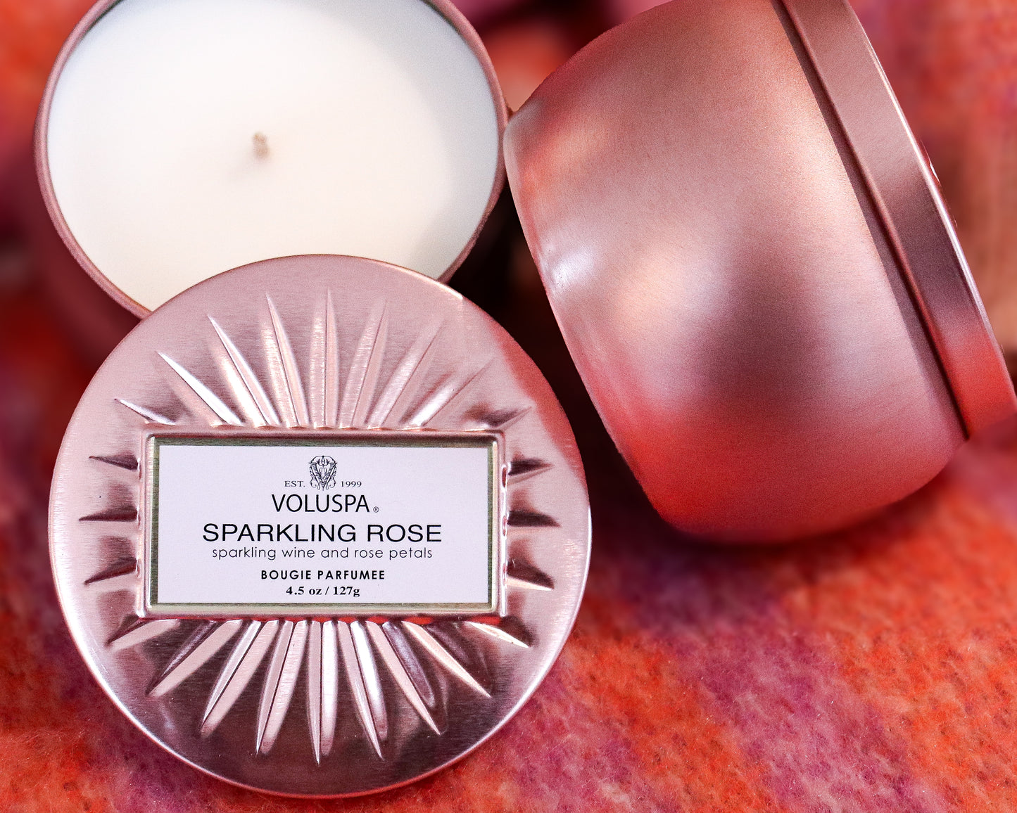 Sparkling Rose Mini Tin Candle