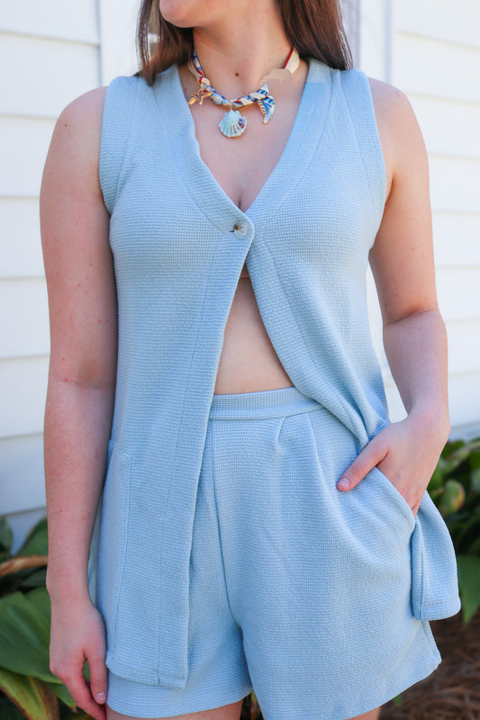 V-Neck Sleeveless Tunic Top