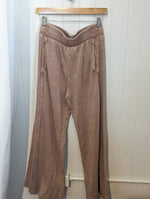 Mineral Wash Flared Sweat Pants with Pockets