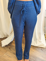 Midnight bue sweater pants tie waist