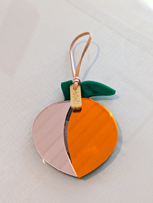 Pink orange green peach ornament