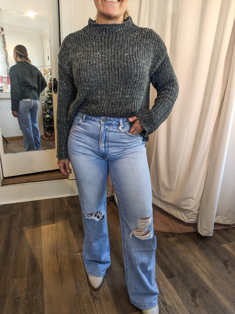 *FINAL SALE*High Rise Wide Leg Jeans