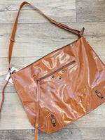 Oversized Vegan Leather Tabitha Tote with Adjustable Strap