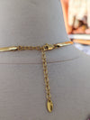 Thick Water Proof Gold Chain Necklace with Gem Stones