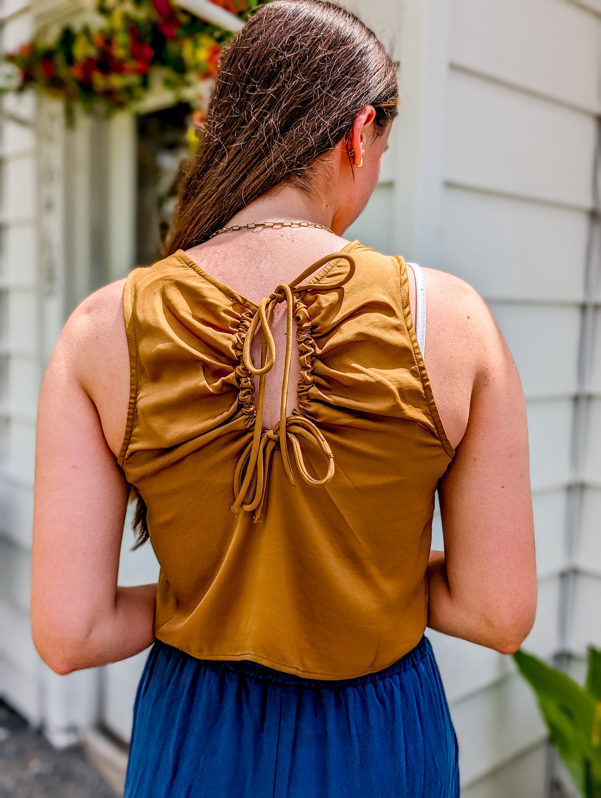 Dark Gold High Neck Tank 