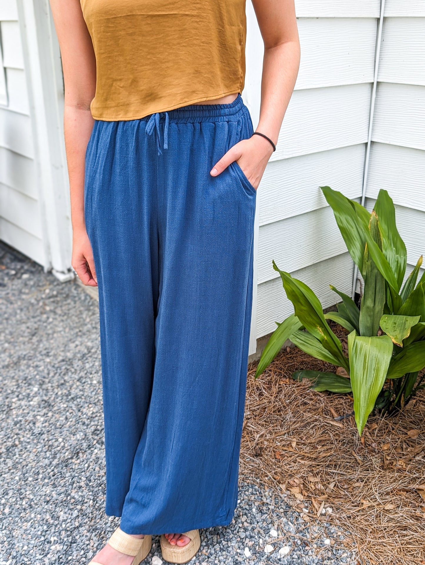 *FINAL SALE* Sugarloaf 30% Linen Elastic Waist Pants