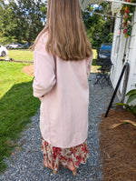 Light Baby Pink Oversized Hayley Open Coat