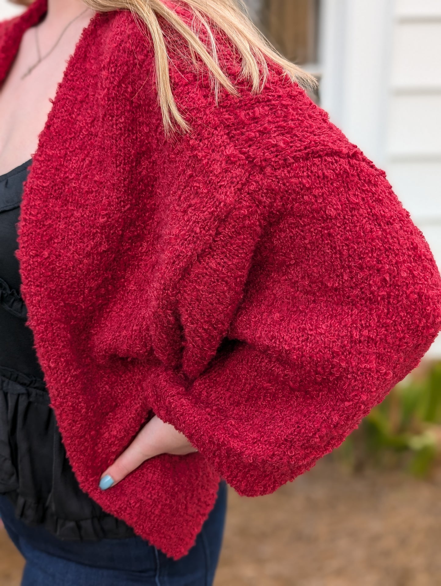 *Final Sale* Red Marley Dolman Sweater Cardi