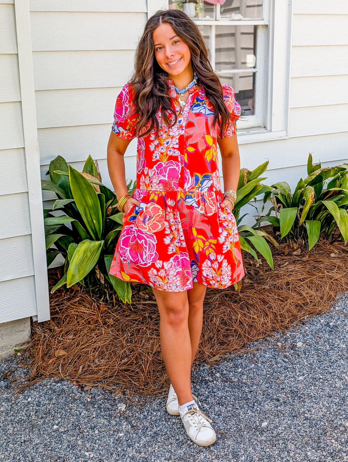 Verny Shift Mini Dress Dercy Floral