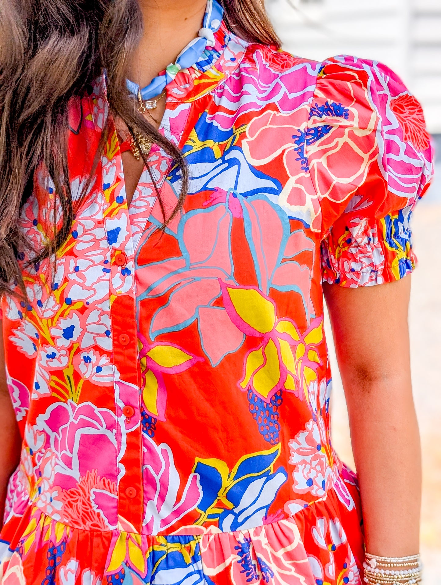 Verny Shift Mini Dress Dercy Floral