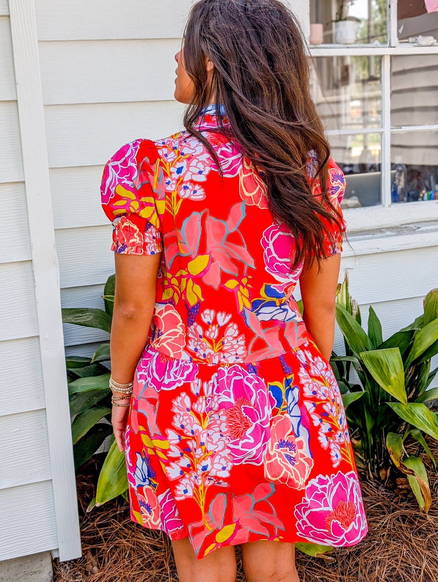 Verny Shift Mini Dress Dercy Floral