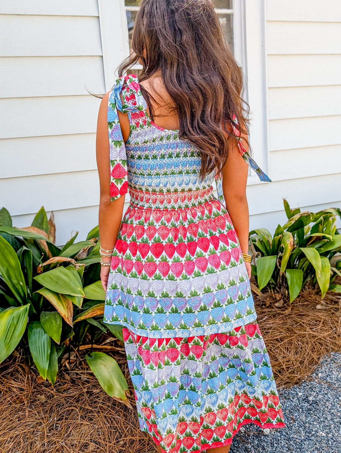*FINAL SALE* Berry Burst Kasia Smocked Midi Dress