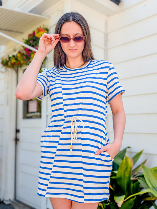 Sapphire Striped Dress