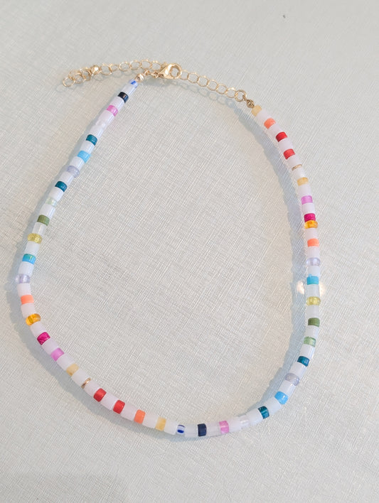 Multi Color Bead Choker
