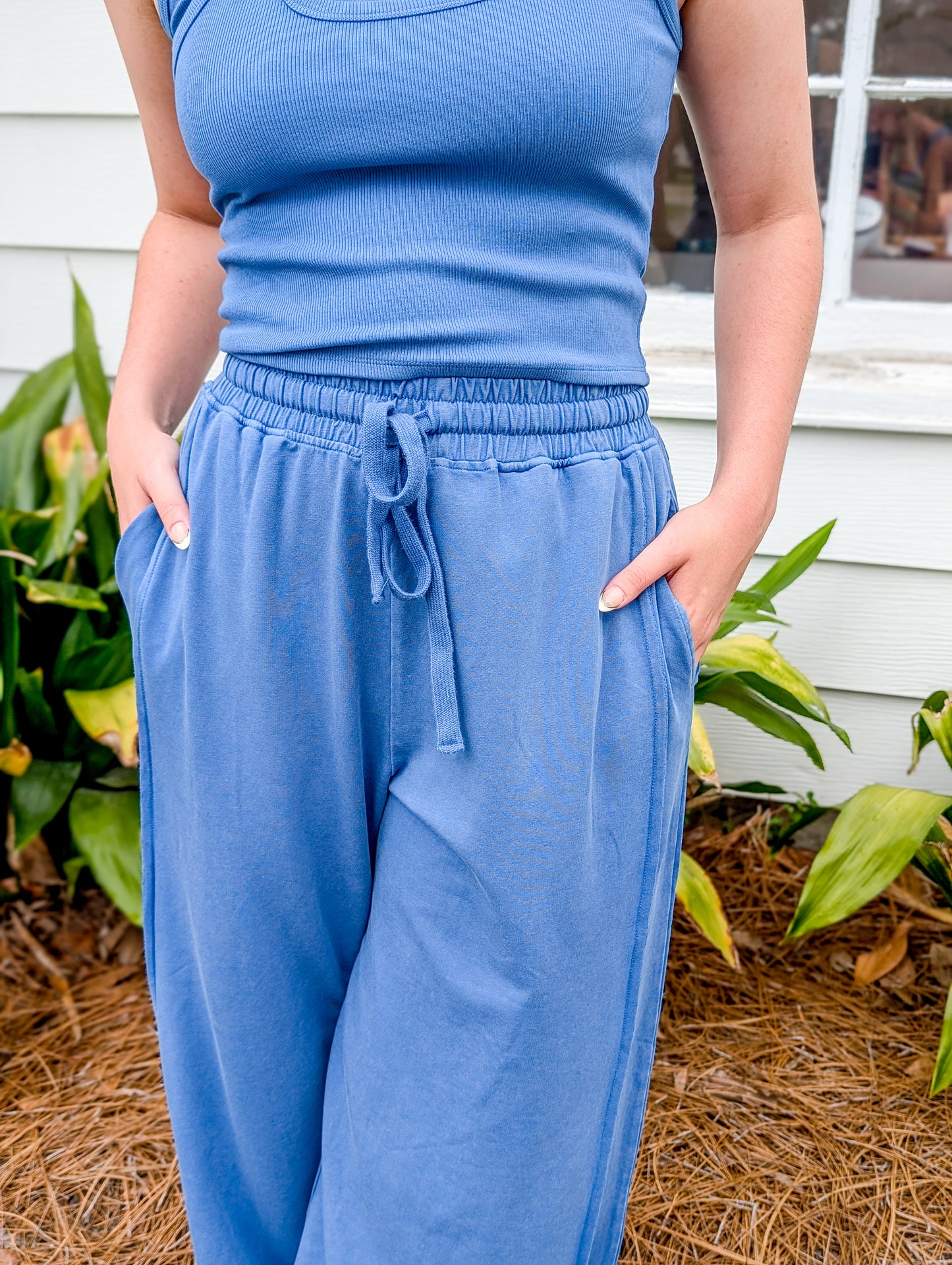Cotton Modal Terry Exposed Seam Sweatpants