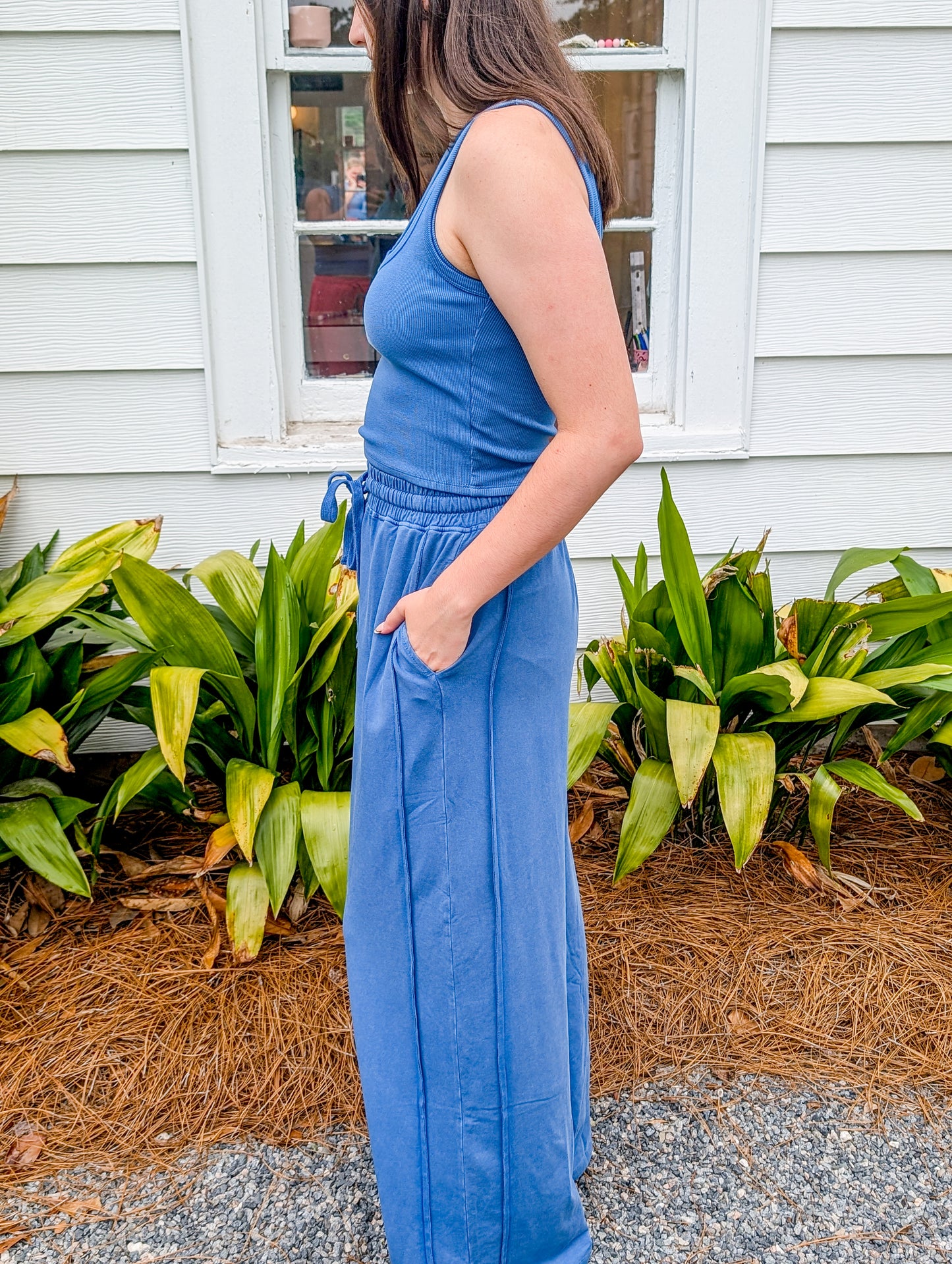 Cotton Modal Rib Double Layered Asymmetric Tank
