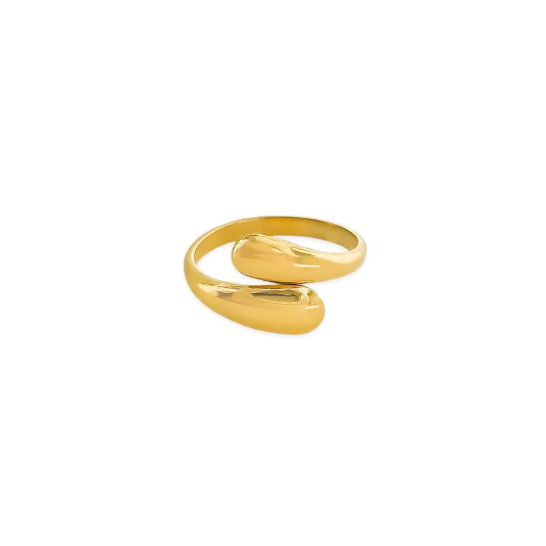 Water Resistant Overlap Tear Drop Simple Ring