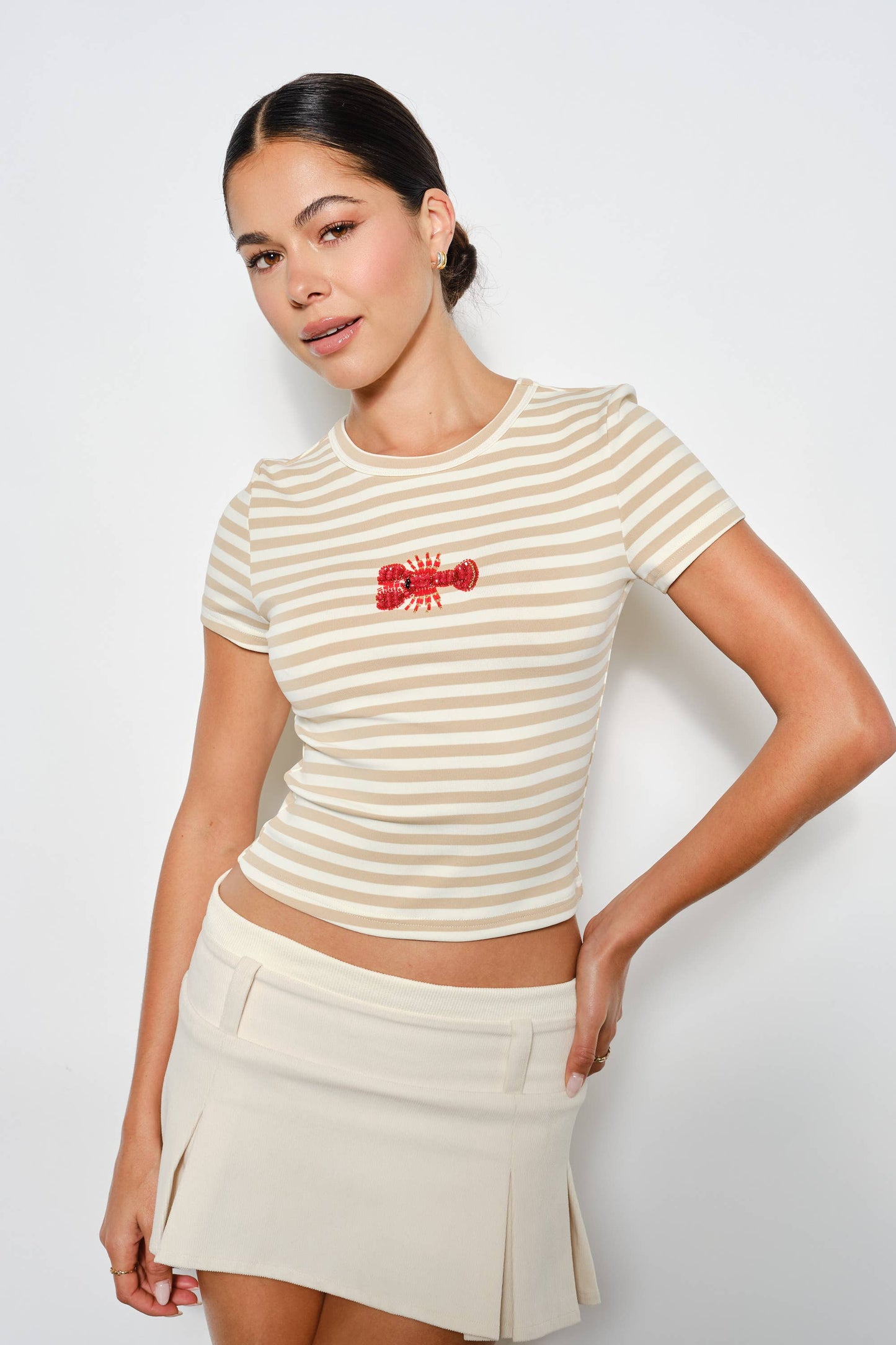 ZANDRA LOBSTER BEADED TEE