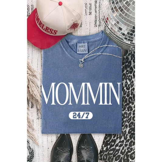 Mommin' 24/7 Mineral Graphic Tee