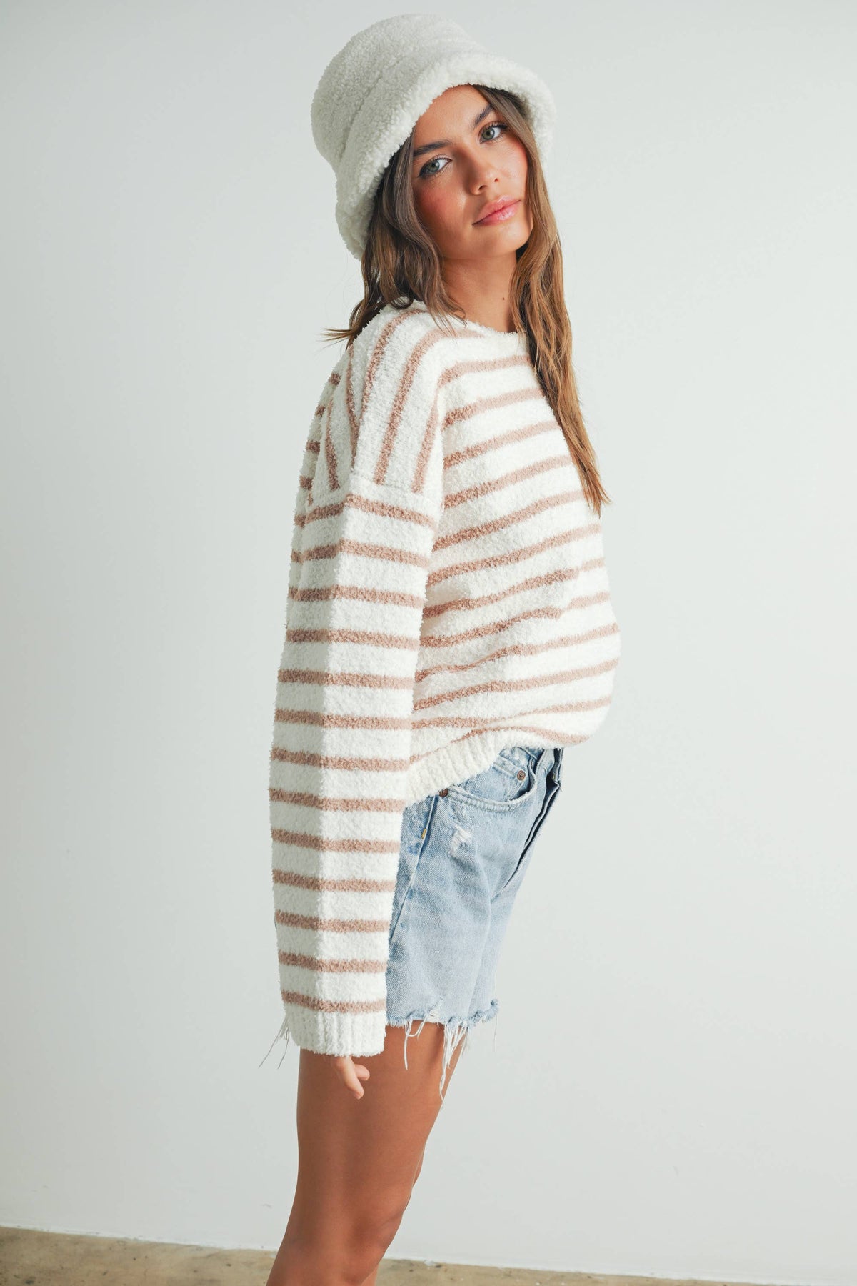 Basic Striped Knit Sweater